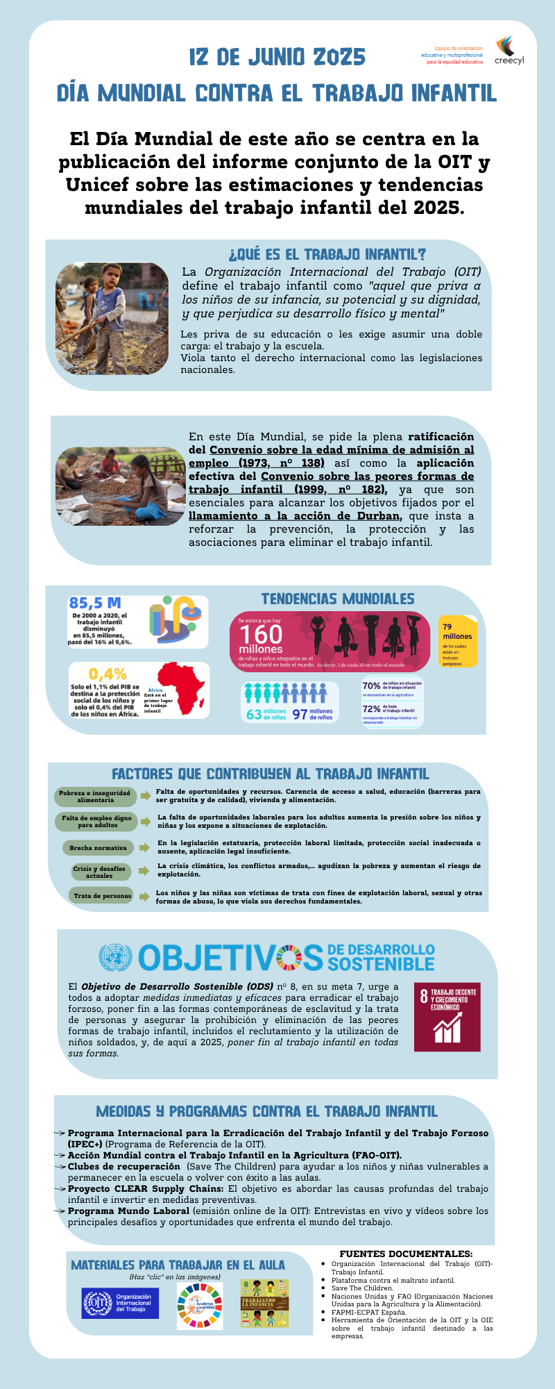 Día Mundial del Trabajo Infantil 12 junio 