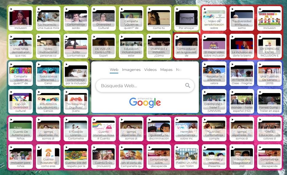 Symbaloo Audiovisules. Tips inclusivos Equidad educativa